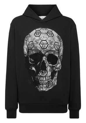 Philipp Plein rhinestone-embellished Skull hoodie - Black