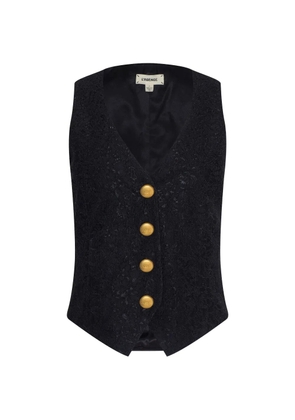 L'Agence Kino lace waistcoat - Black