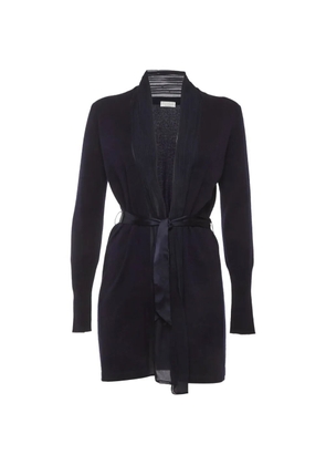 Brunello Cucinelli Vintage belted knit cardigan - Blue