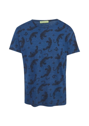 Versace Pre-Owned tiger-print T-shirt - Blue