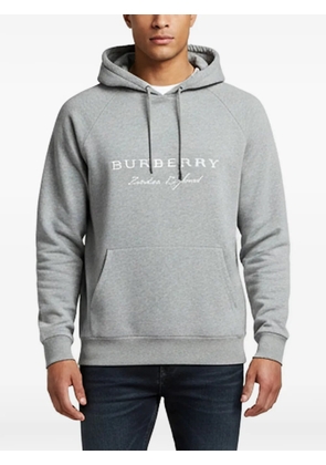 Burberry Pre-Owned logo-embroidered hoodie - Grey