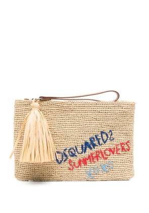 DSQUARED2 Summer Lovers clutch bag - Neutrals