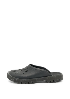 Gucci Pre-Owned logo cut-out flat mules - Black