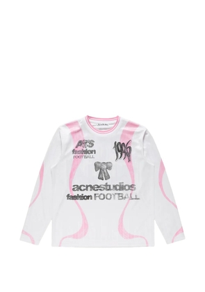Acne Studios sports jersey graphic T-shirt - White