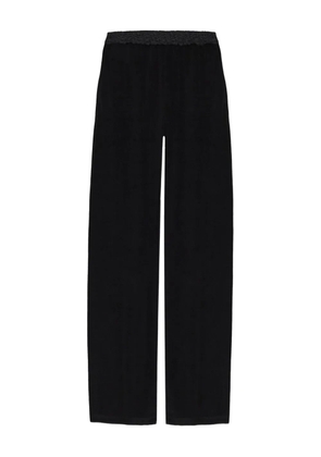 Balenciaga lace-trim trousers - Black