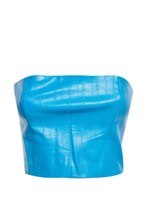 ROTATE BIRGER CHRISTENSEN strapless crop top - Blue