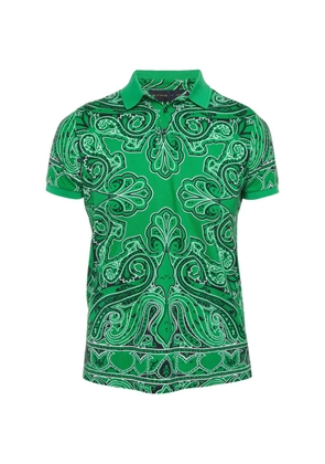Etro Pre-Owned Paisley print pique polo shirt - Green
