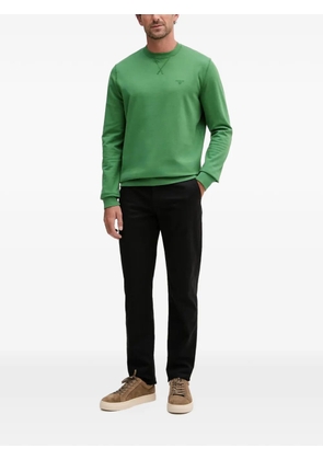 Barbour logo-embroidered crew-neck sweatshirt - Green