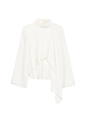 Róhe foulard-style draped top - White