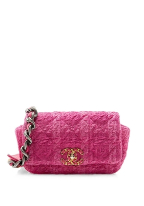 CHANEL Pre-Owned 2020 Chanel 19 tweed belt bag - Pink