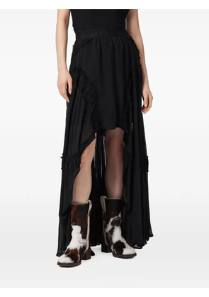 AllSaints Dorina ruffled asymmetric skirt - Black
