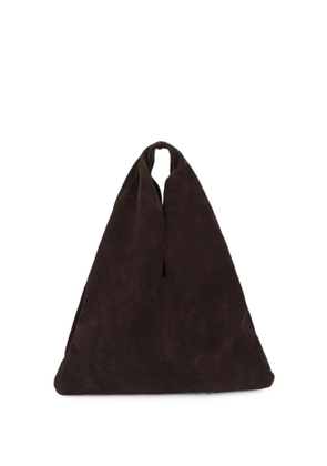 Manebi suede slouchy shoulder bag - Brown