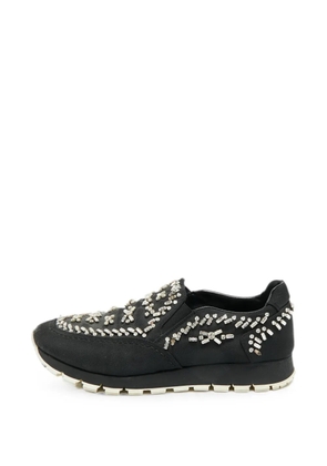 Prada Pre-Owned crystal-embellishment sneakers - Black