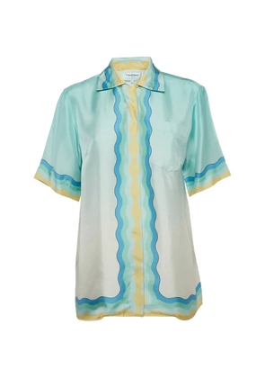Casablanca printed silk shirt - Blue