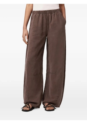 AllSaints Jett elasticated-waistband wide-leg trousers - Brown