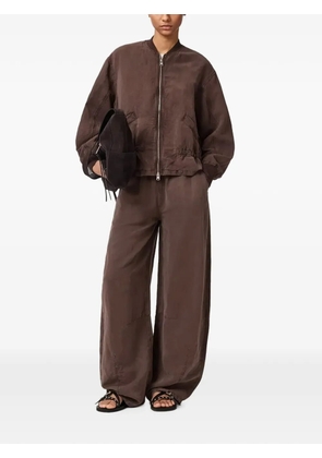 AllSaints Jett elasticated-waistband wide-leg trousers - Brown