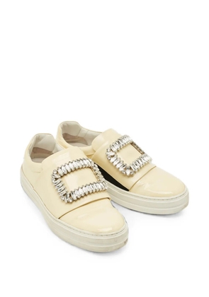 Roger Vivier Vintage Sneaky Viv crystal-embellished patent leather sneakers - Neutrals