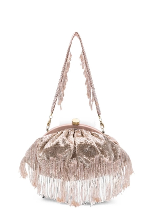 SLO_HAND_MADE Firante Soft fringed clutch bag - Pink