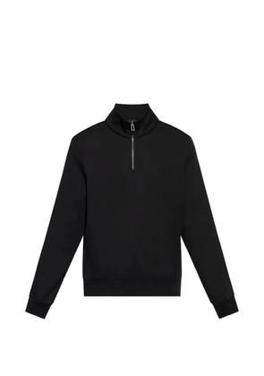 MPS quarter-zip side-stripe cotton sweatshirt - Black