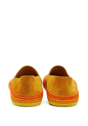 Loewe Pre-Owned x Paula's Ibiza Shigra suede flat espadrilles - Orange