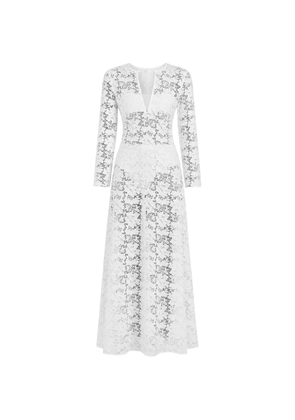 SOLAQUA Palma lace kaftan - White