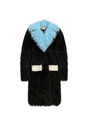 Marni Gitana shearling single-breasted coat - Black