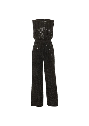 Maje sequin-embellished velvet trousers set - Black