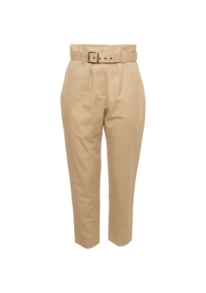 Brunello Cucinelli belted gabardine trousers - Neutrals
