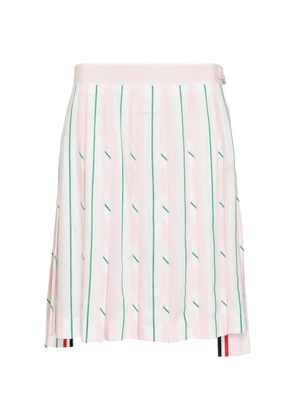 Thom Browne pleated striped mini skirt - Pink