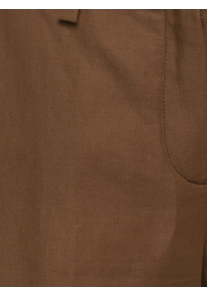 BOSS straight-fit pleated trousers - Brown