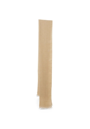 Ferragamo Pre-Owned frayed-edges scarf - Neutrals