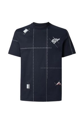 FENDI contrast-stitch T-shirt - Blue