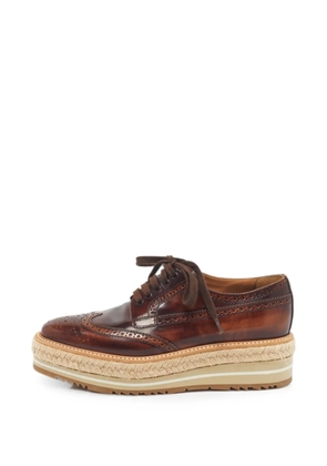 Prada Pre-Owned ombré brogue sneakers - Brown