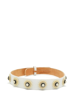 Alexander McQueen Pre-Owned embellished waist belt - White