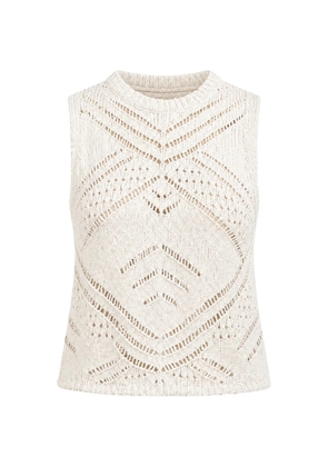 Autumn Cashmere chunky-knit pointelle top - Neutrals