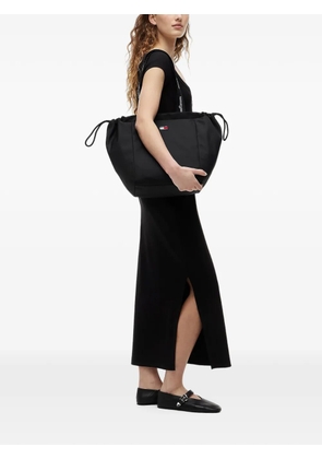 Tommy Jeans logo-patch drawstring tote bag - Black