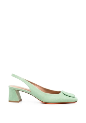 Santoni buckle-detail slingback pumps - Green