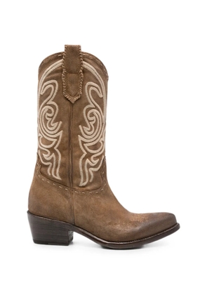 ERALDO Leon embroidered-design boots - Brown