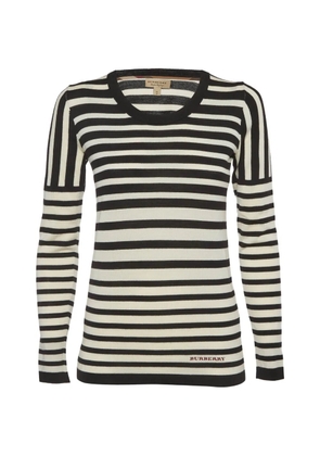 Burberry Pre-Owned striped wool sweater - Black
