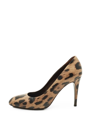 Roberto Cavalli Vintage leopard-print round-toe pumps - Neutrals