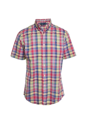 Ralph Lauren Vintage plaid-pattern short-sleeve cotton shirt - Red