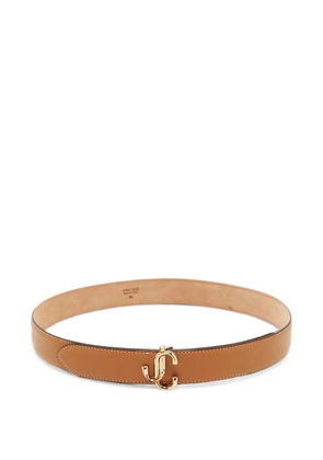 Jimmy Choo Pre-Owned JC Logo leather belt - Brown