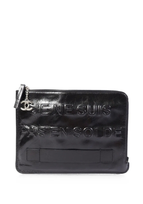 CHANEL Pre-Owned Je Ne Suis Pas En Solde clutch bag - Black