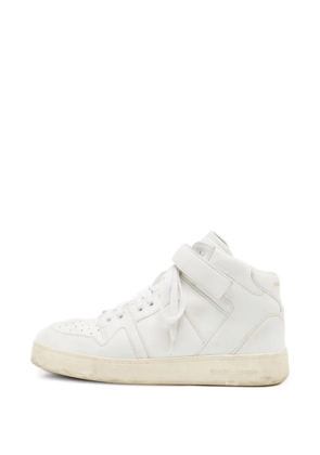Saint Laurent Pre-Owned Lax touch-strap high-top sneakers - White