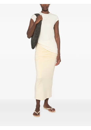 TOTEME draped jersey maxi skirt - Yellow