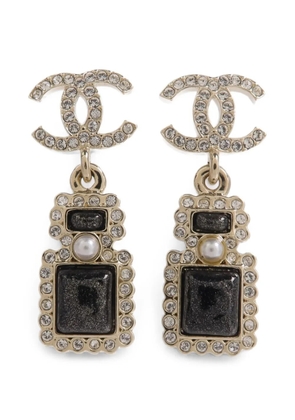 CHANEL Pre-Owned CC drop earrings - Gold