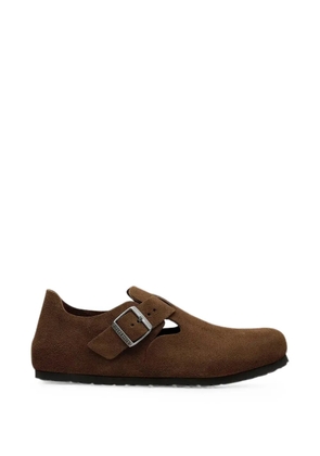 Birkenstock London buckle-fastening suede shoes - Brown