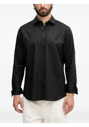 Karl Lagerfeld logo-embroidered button-down shirt - Black
