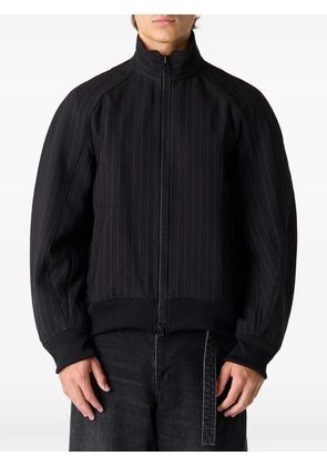 sacai pinstripe bomber jacket - Black