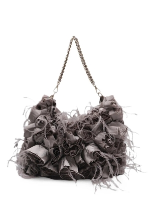 Giorgio Armani Pre-Owned floral-appliqué shoulder bag - Pink